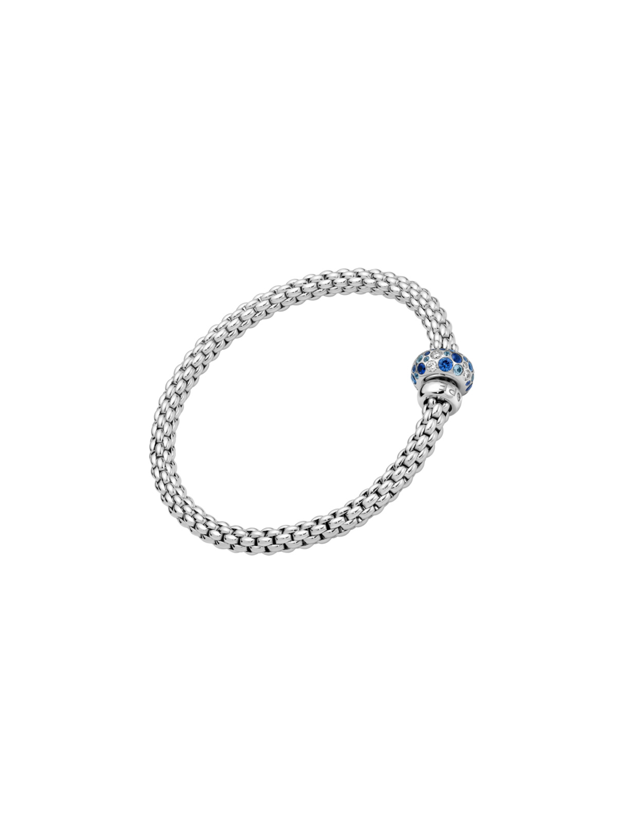 FLEX'IT ARMBAND MIT DIAMANTEN UND BLAUEN SAPHIREN