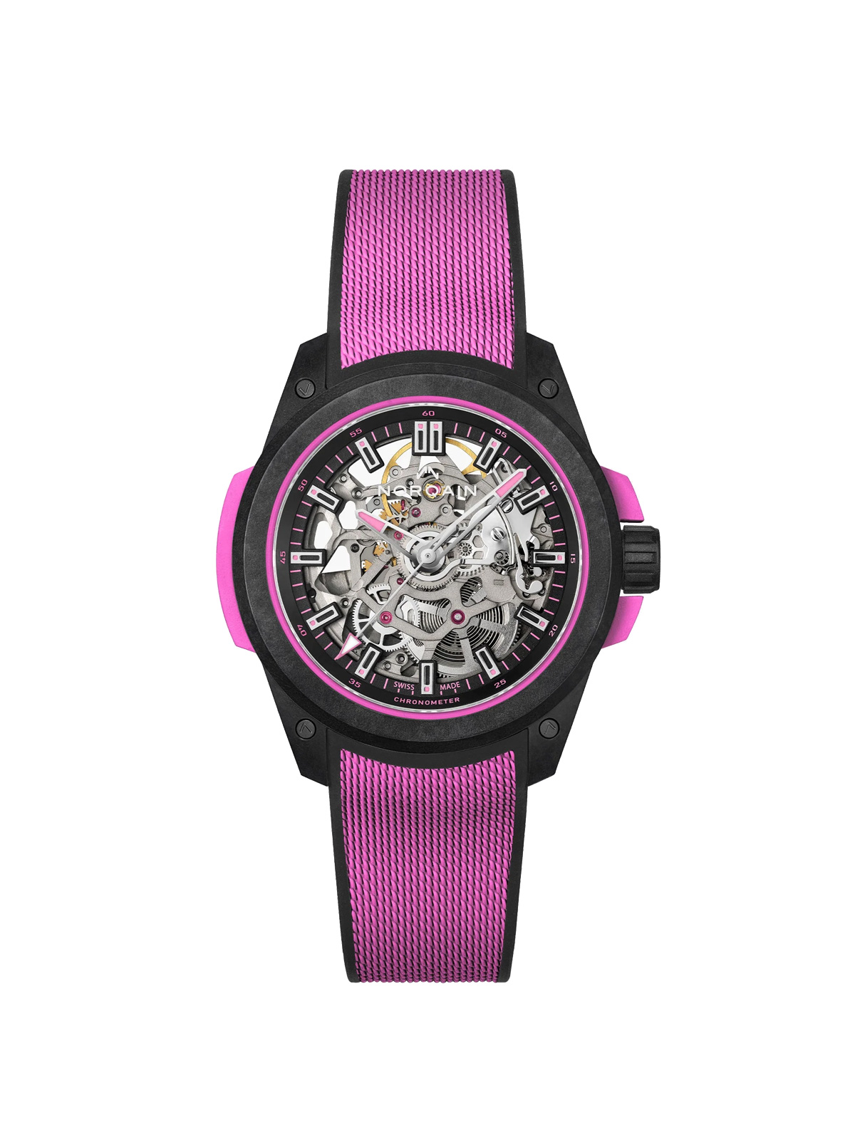WILD ONE SKELETON 39MM HYPER PINK