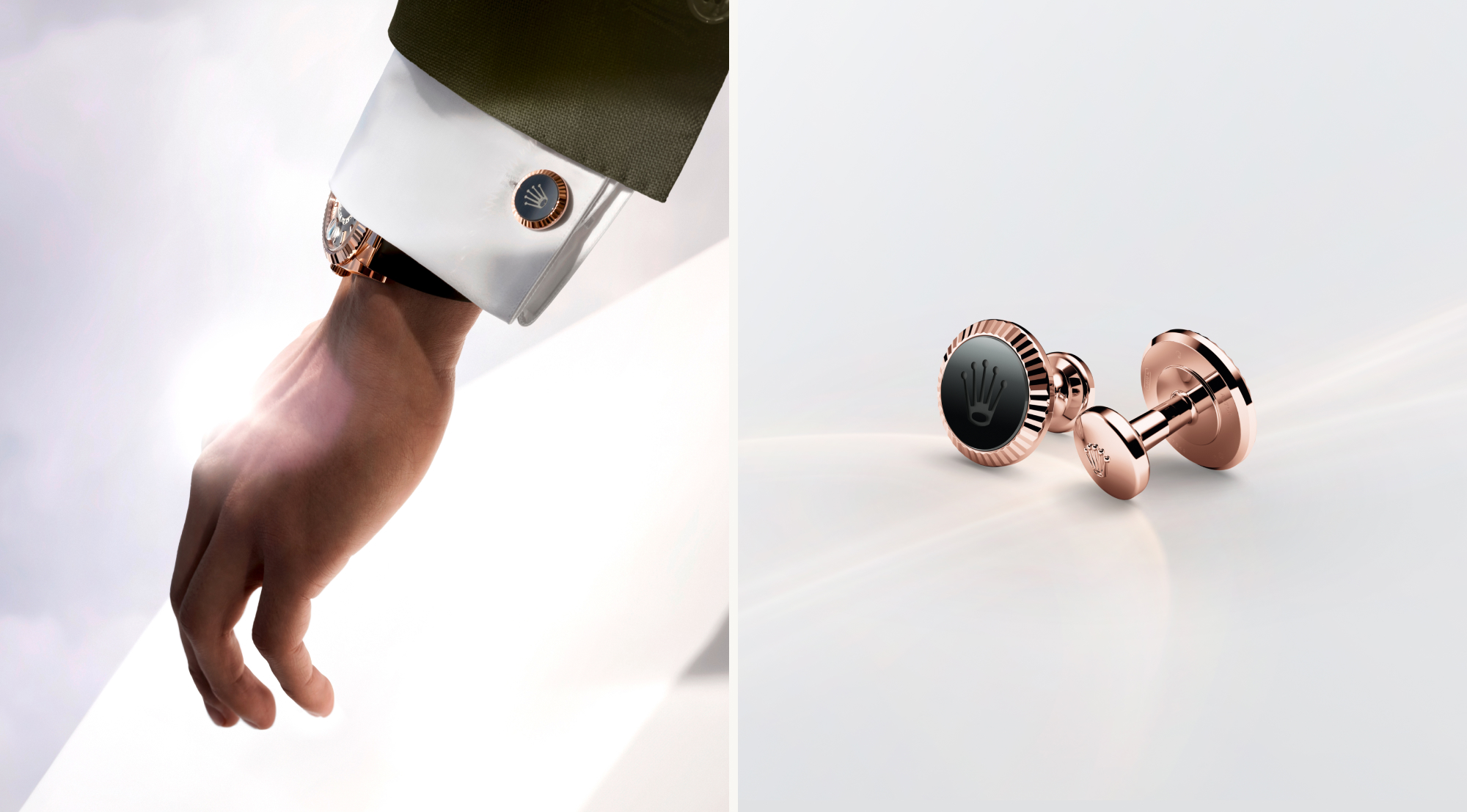 Rolex - Manschettenknöpfe „Riffeldesign” Eine ikonische Ästhetik