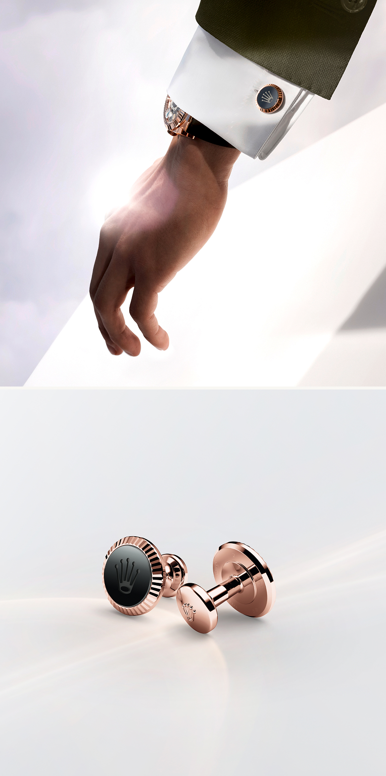 Rolex - Manschettenknöpfe „Riffeldesign” Eine ikonische Ästhetik