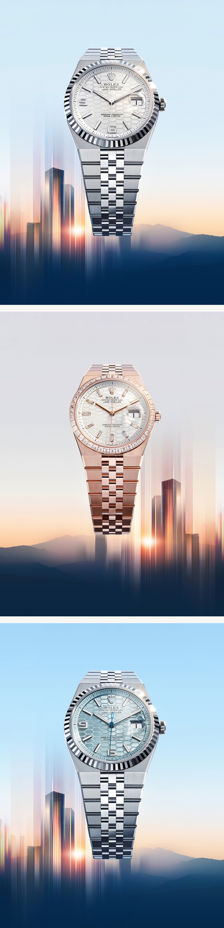 Rolex präsentiert mit der Oyster Perpetual Land Dweller eine neue Armbanduhr, die technische und ästhetische Kühnheit miteinander vereint.