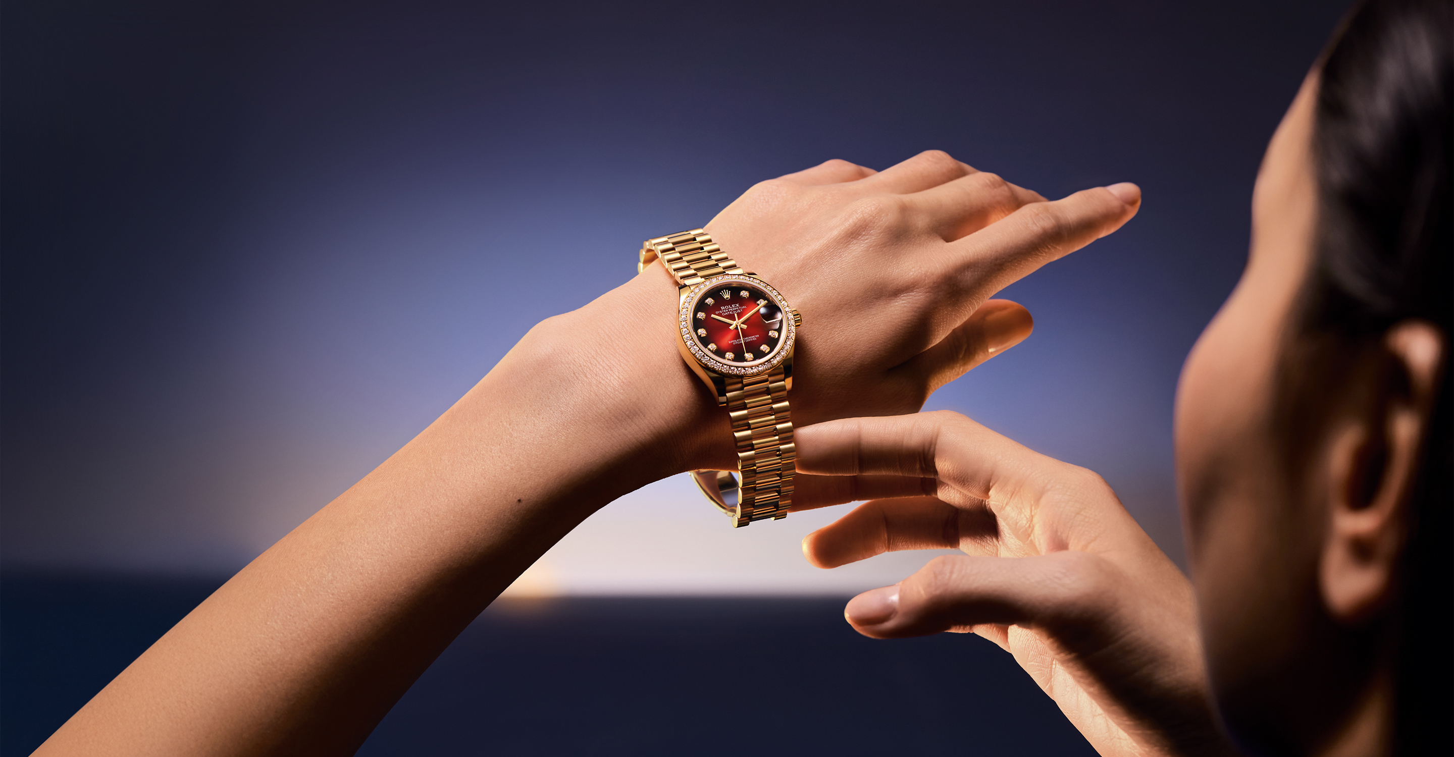 Rolex Datejust Spiel von Licht und Schatten